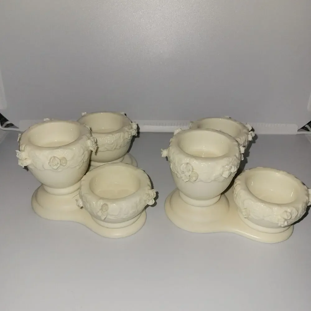 PartyLite Rose Garden Urn Tealight Trio - Picture 1 of 4